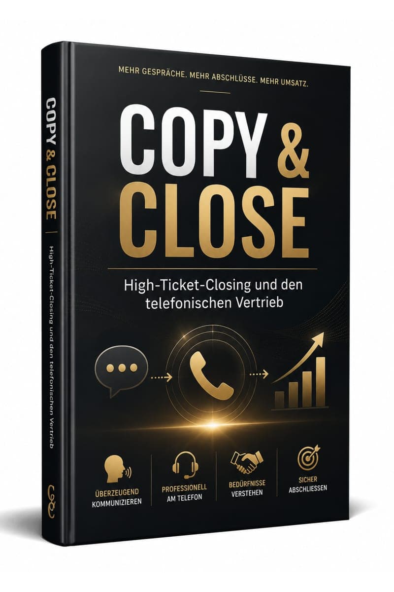 Copy & Close kaufen: Stimme, Tempo, Wortwahl — das ganze Handwerkszeug am Hörer